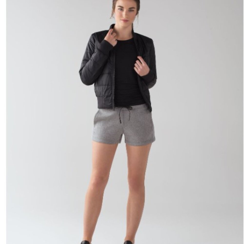 Lululemon NTS Short - Heathered Medium Grey / Black - Size 6